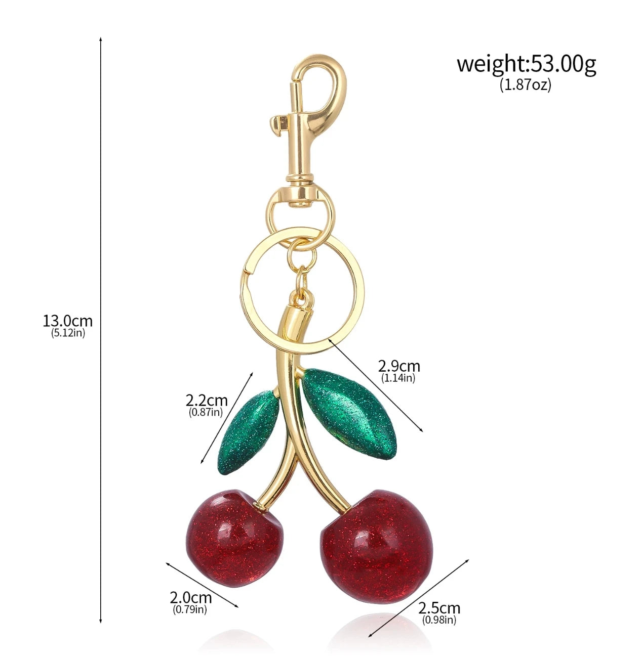 6 styles of cherry pendants suitable for coach bags women's handbags, shoulder bags, and keychain accessories Bag Accessories