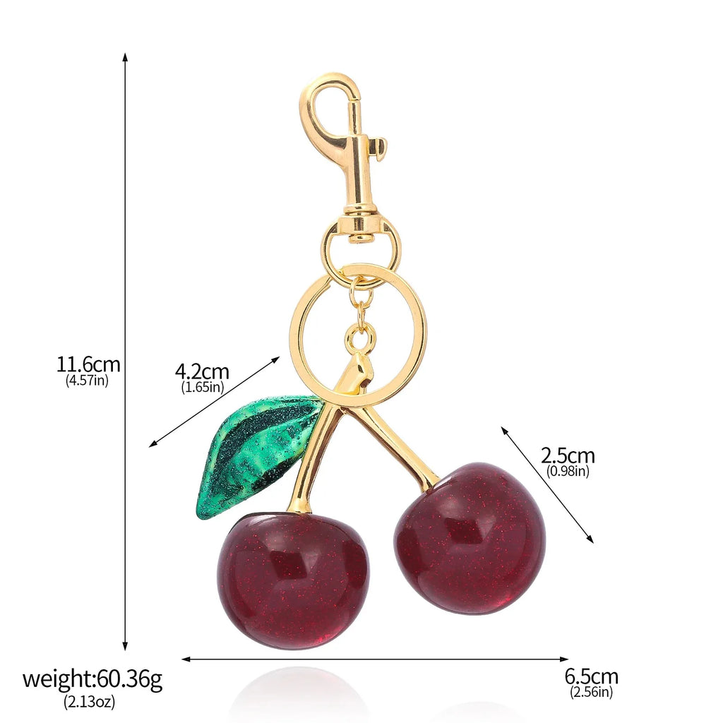 6 styles of cherry pendants suitable for coach bags women's handbags, shoulder bags, and keychain accessories Bag Accessories