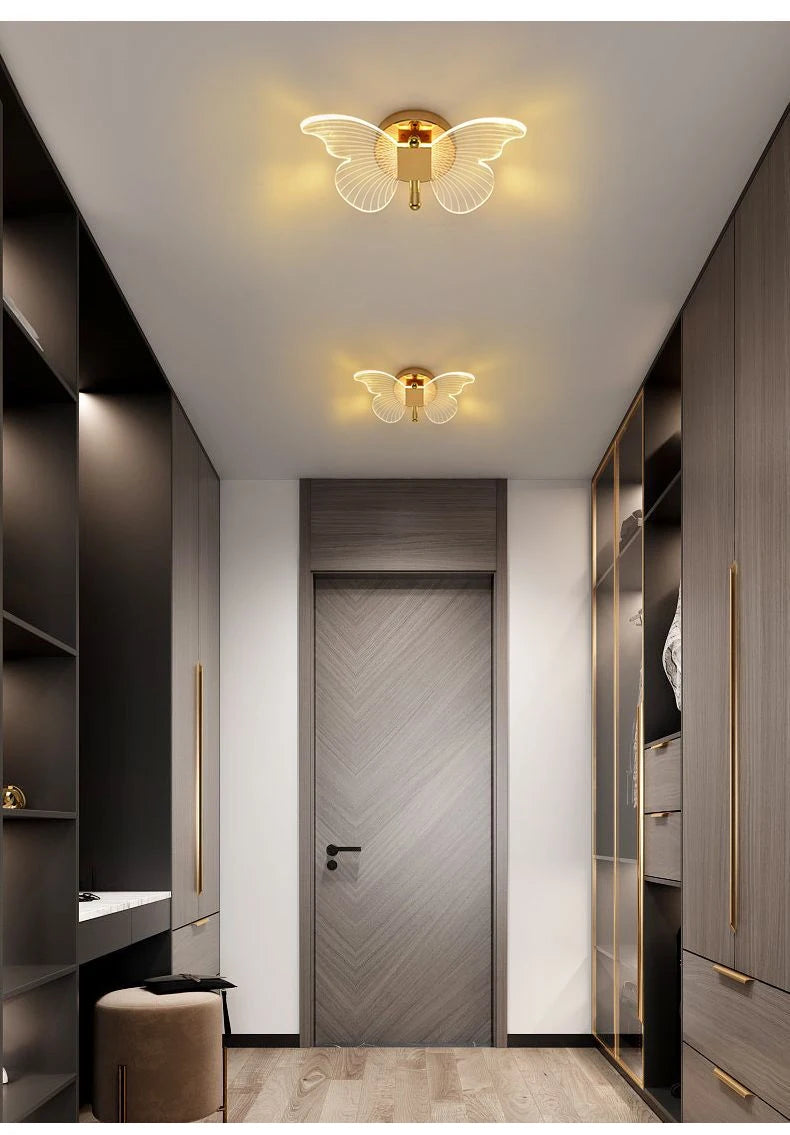 Butterfly Wall Lamp Hallway Light Luxury Modern Minimalist Creative Nordic Living Room Bedside Bedroom Light LED Indoor Lighting