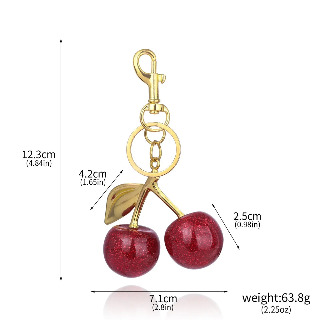 6 styles of cherry pendants suitable for coach bags women's handbags, shoulder bags, and keychain accessories Bag Accessories