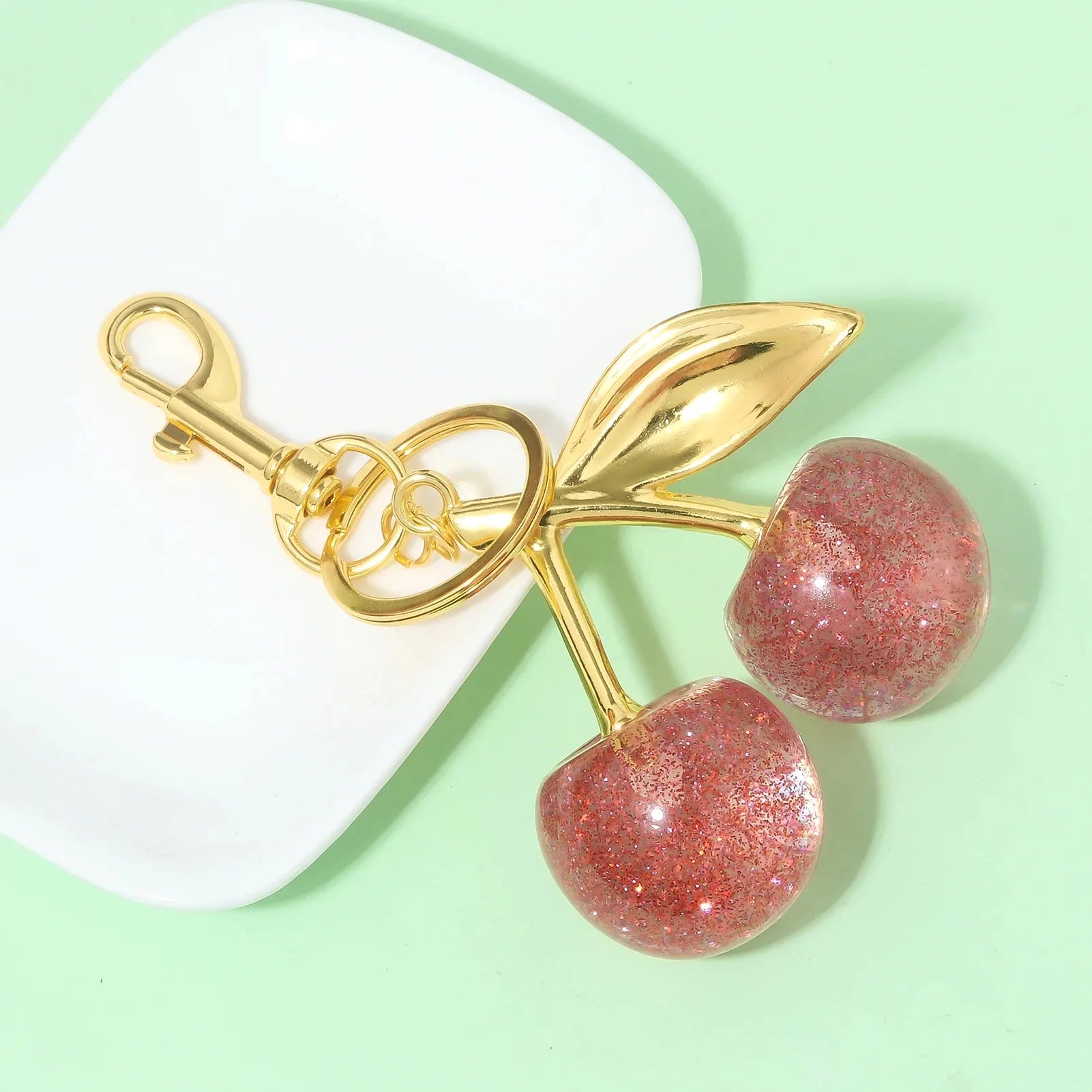 6 styles of cherry pendants suitable for coach bags women's handbags, shoulder bags, and keychain accessories Bag Accessories