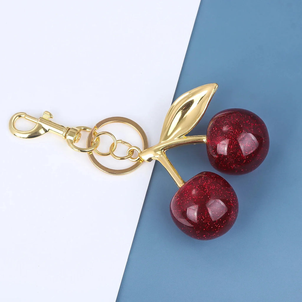 6 styles of cherry pendants suitable for coach bags women's handbags, shoulder bags, and keychain accessories Bag Accessories