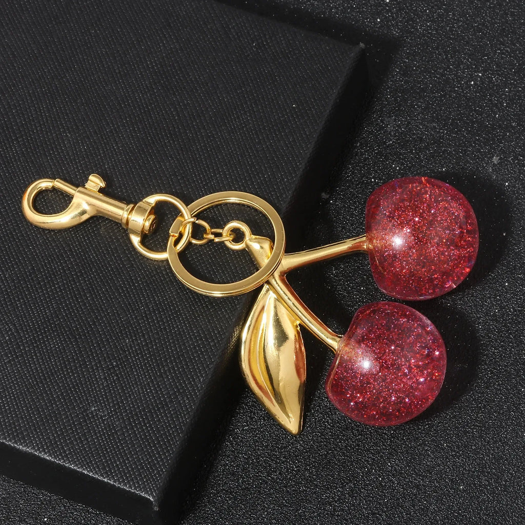6 styles of cherry pendants suitable for coach bags women's handbags, shoulder bags, and keychain accessories Bag Accessories