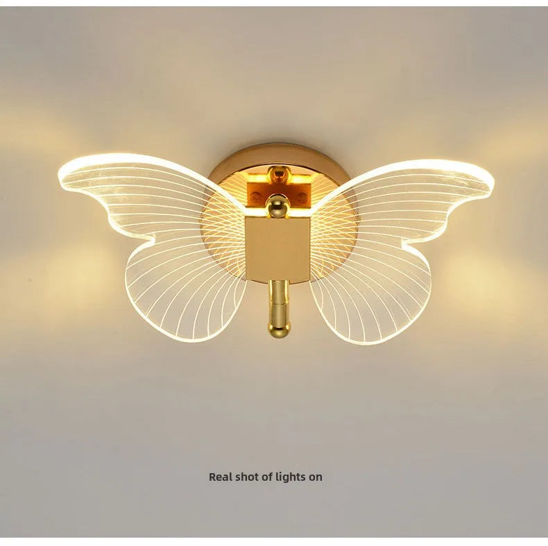 Butterfly Wall Lamp Hallway Light Luxury Modern Minimalist Creative Nordic Living Room Bedside Bedroom Light LED Indoor Lighting